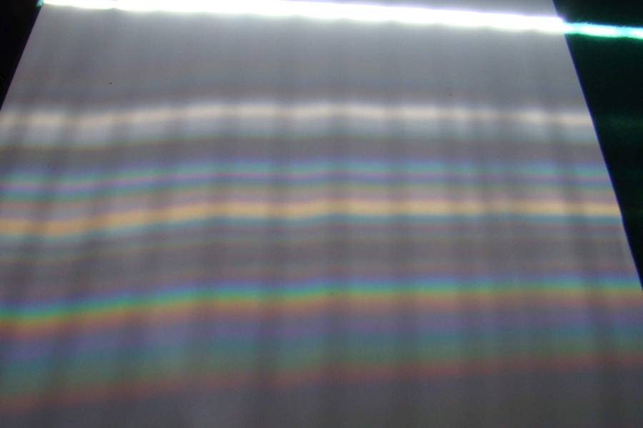 Lichtbeugung an Aluminiumleiste