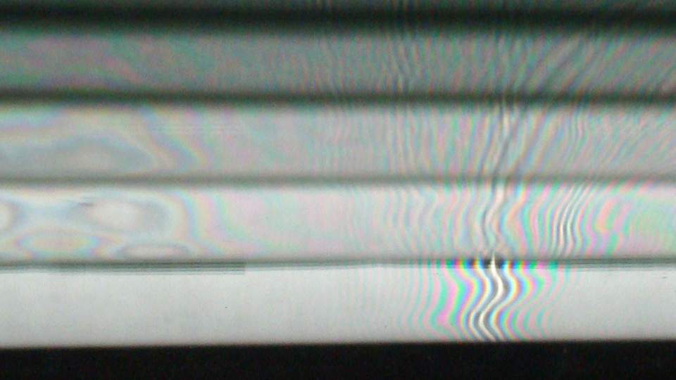 Interferenzmuster an Zweischeiben-Isolierglas