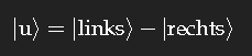 u) = links) – rechts)