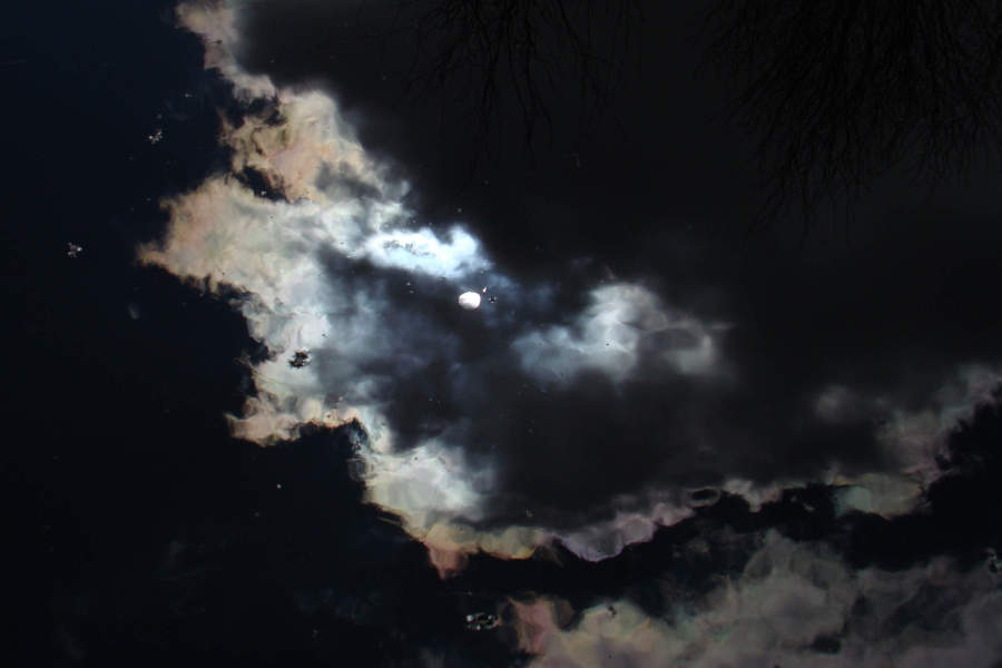 irisierende Wolken